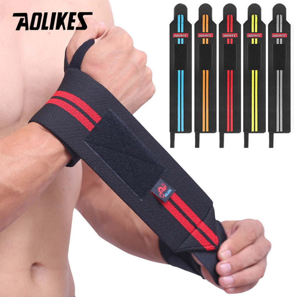 Wrist Wraps Weightlifting Support - AOLIKES 1 par de correas de