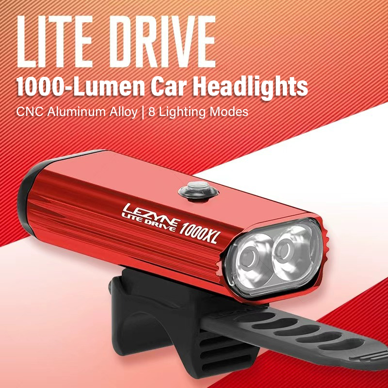 Rechargeable Bicycle Headlight 1000 Lumen - Luz para Bicicleta LEZYNE de 1000
