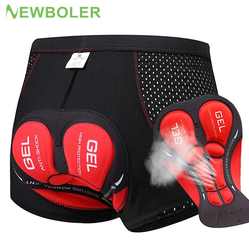 Padded Cycling Shorts 5D Gel - Pantalones Cortos de Ciclismo NEWBOLER para