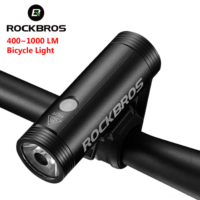 Rechargeable Bicycle Headlight 1000 Lumen - ROCKBROS-linterna frontal para bicicleta, 400-1000 lúmenes,