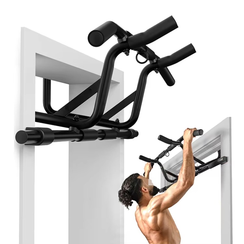 Door Pull Up Bar No Screw - Barra de dominadas profesional con agarres