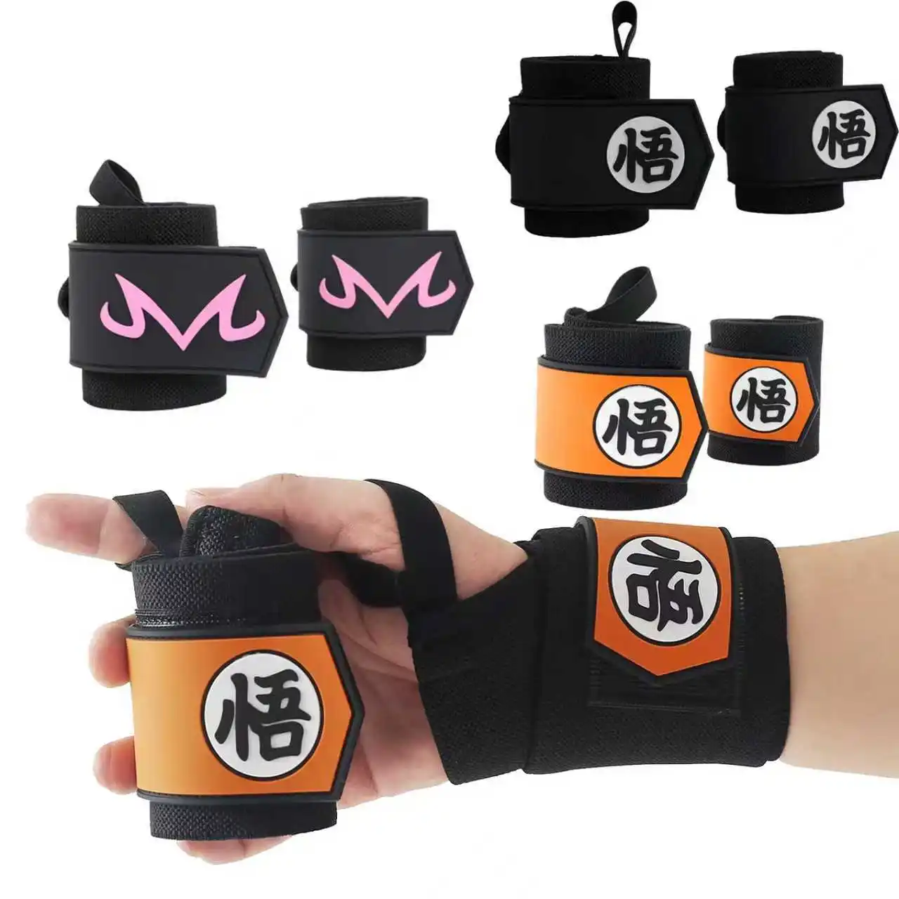 Wrist Wraps Weightlifting Support - 1 Par de Muñequeras Deportivas para