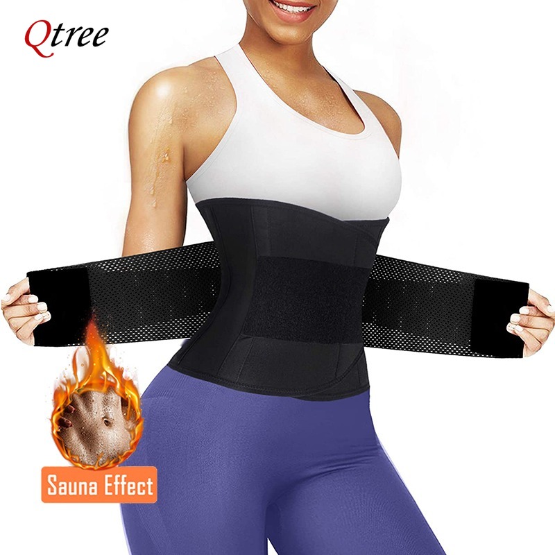 Sweat Waist Trainer Belt Neoprene - Qtree-Cinturón de entrenamiento de cintura de