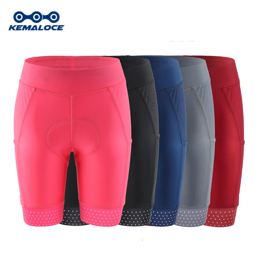 Padded Cycling Shorts 5D Gel - KEMALOCE-pantalones cortos de ciclismo para mujer,
