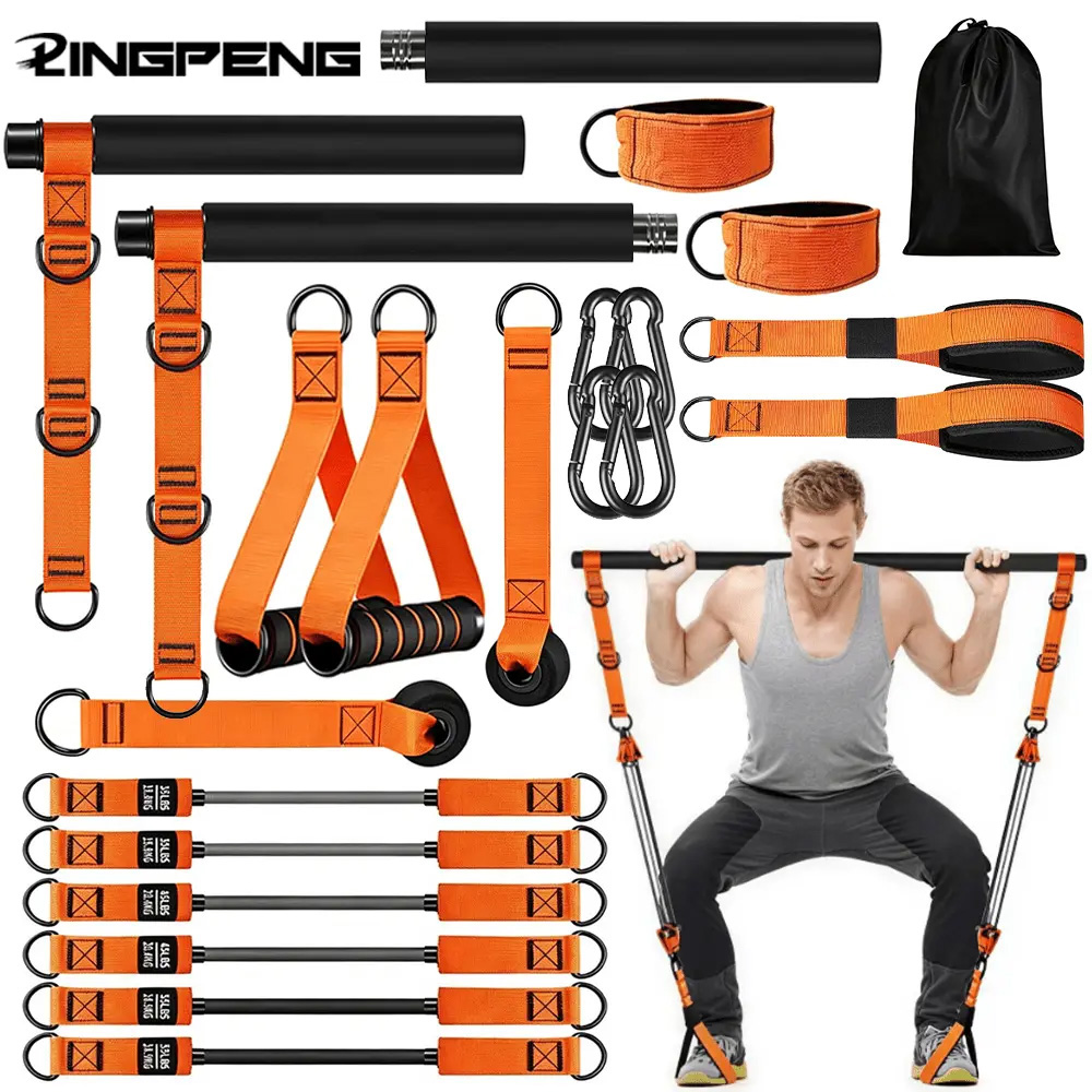 Pilates Bar Kit With Resistance Bands - Set de Pilates para Casa con