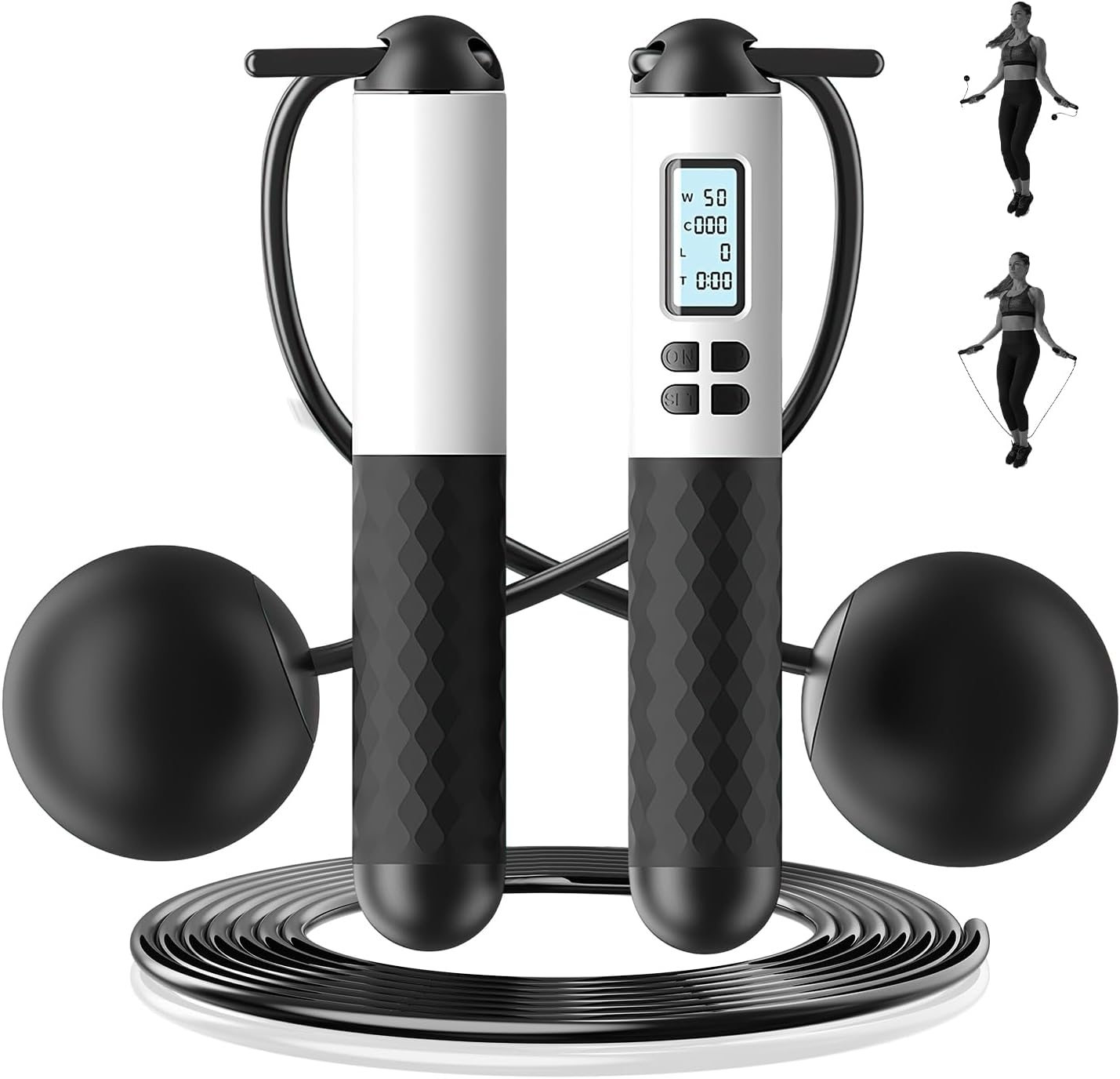 Smart Jump Rope Digital Counter - Cuerda para saltar inalámbrica de 6cm