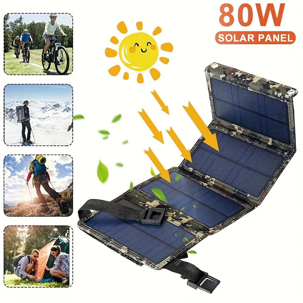 Hiking - Panel Solar Portátil Plegable de 80W