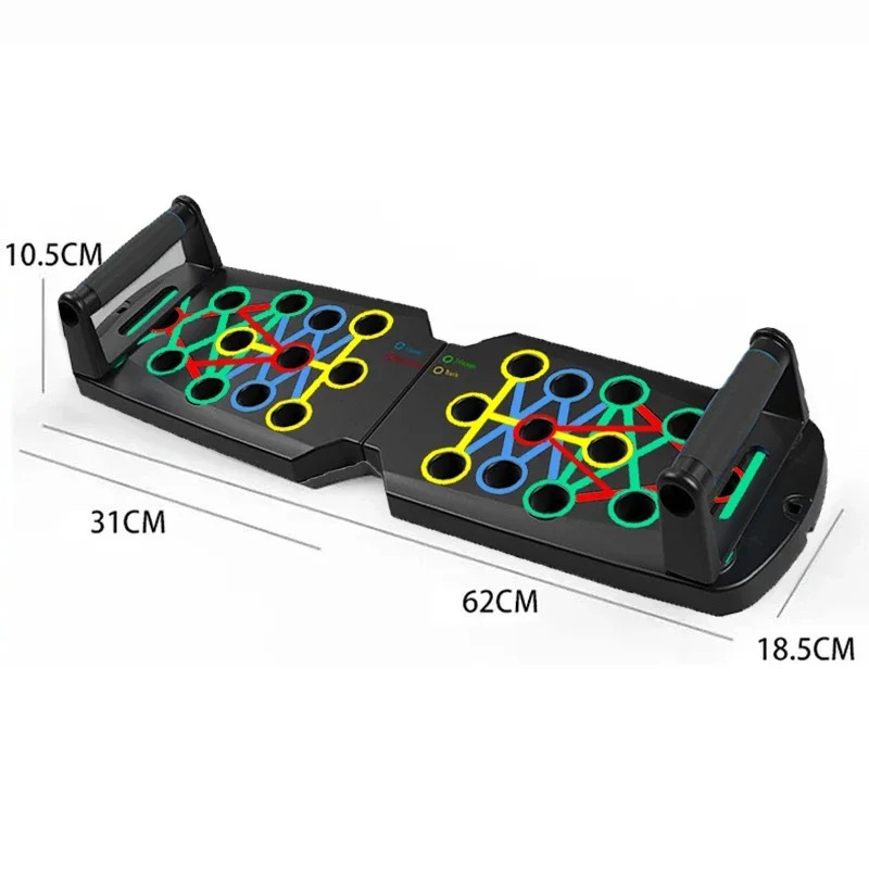 Push Up Board Foldable Multi Function - Juego de tabla de flexiones plegable: