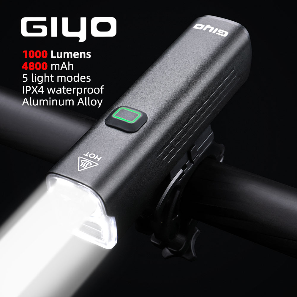 Rechargeable Bicycle Headlight 1000 Lumen - GIYO-luz para bicicleta de 1000 lúmenes,
