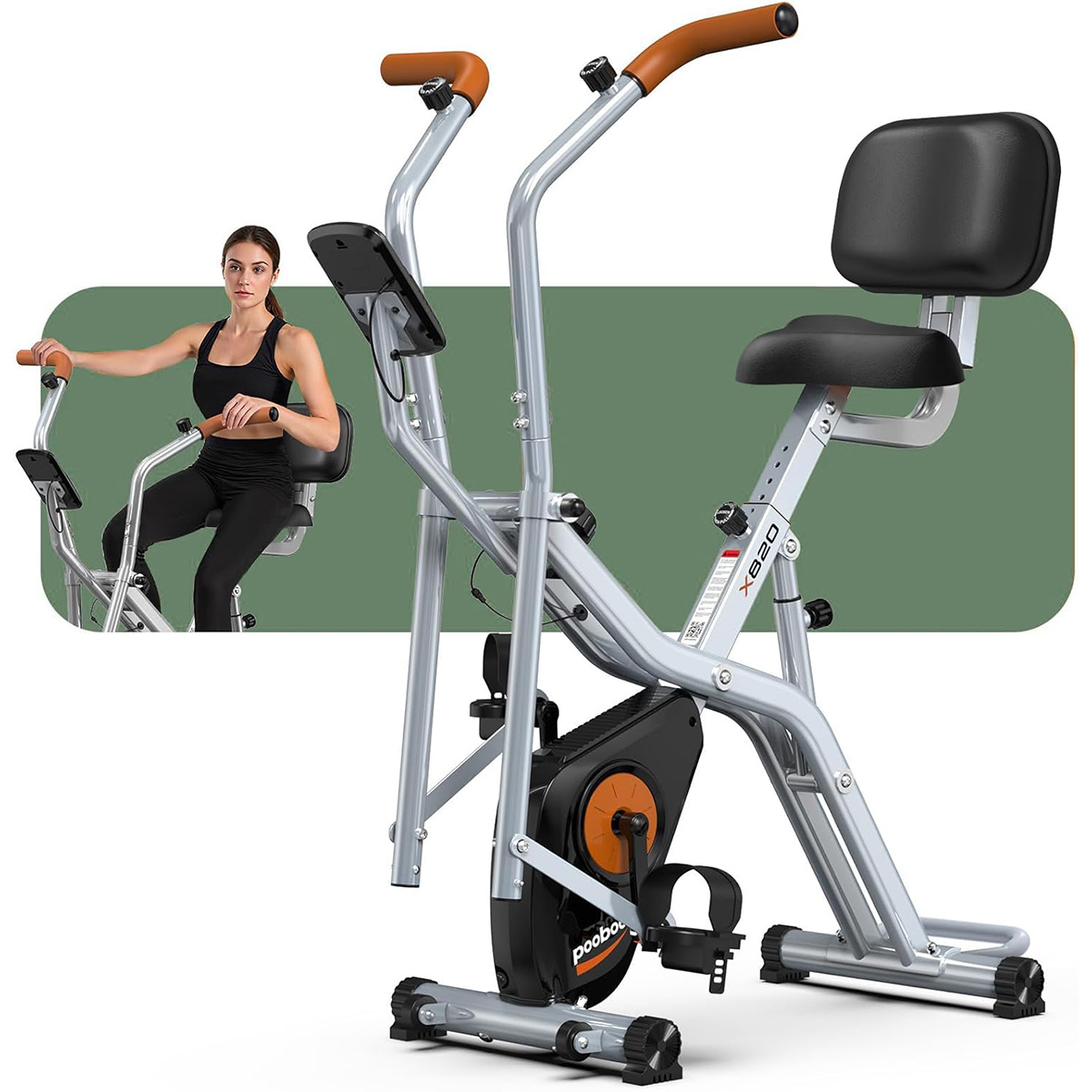 Exercise Bike Magnetic Resistance - Bicicleta de Ejercicio Plegable 2 en