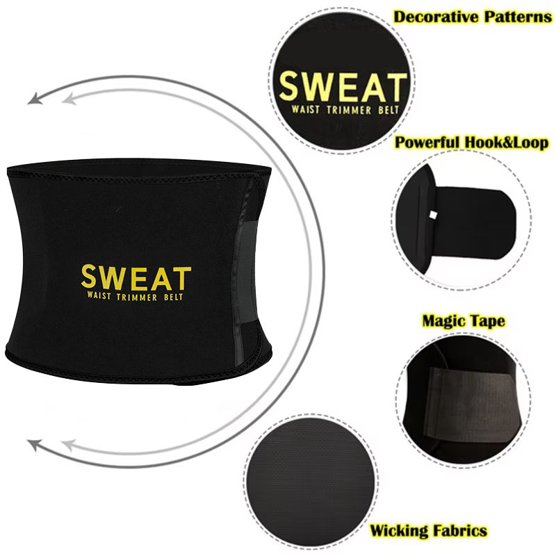 2 Cinturones Moldeadores de Ne - Sweat Waist Trainer Belt Neoprene reseña y precio