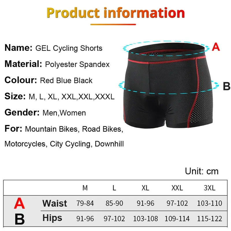 Pantalones Cortos de Ciclismo  - Padded Cycling Shorts 5D Gel reseña y precio