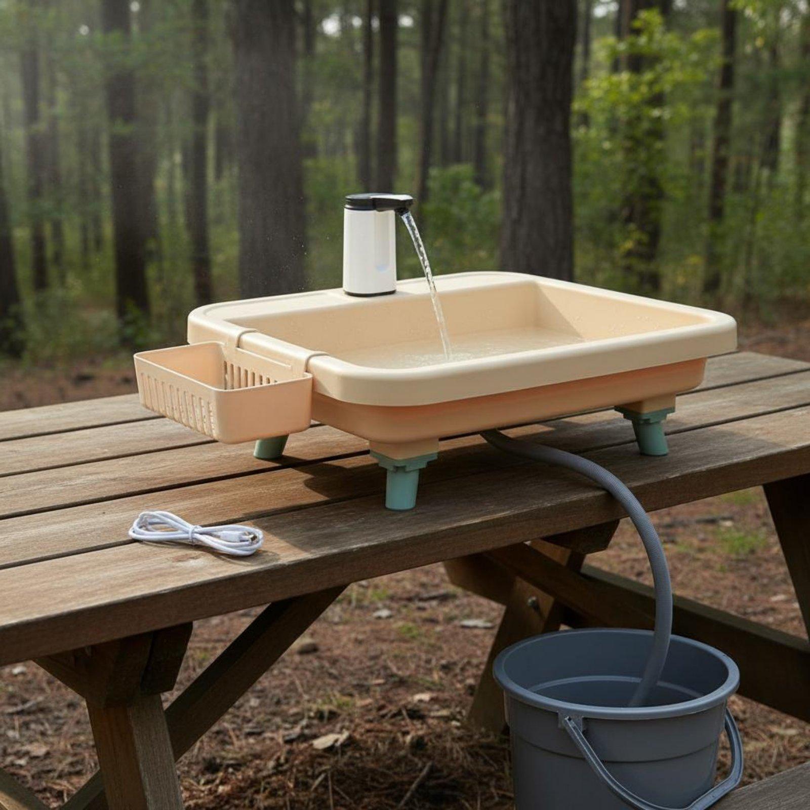 Lavabo Portátil para Acampar a - Camping reseña y precio