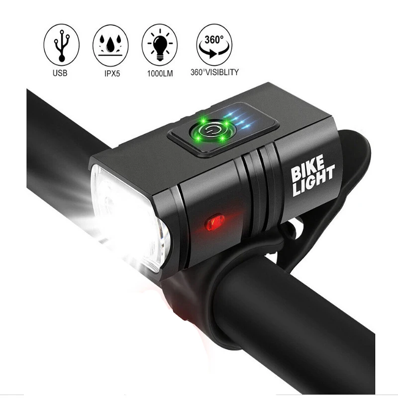 Luces de bicicleta 1000 lúmene - Rechargeable Bicycle Headlight 1000 Lumen reseña y precio