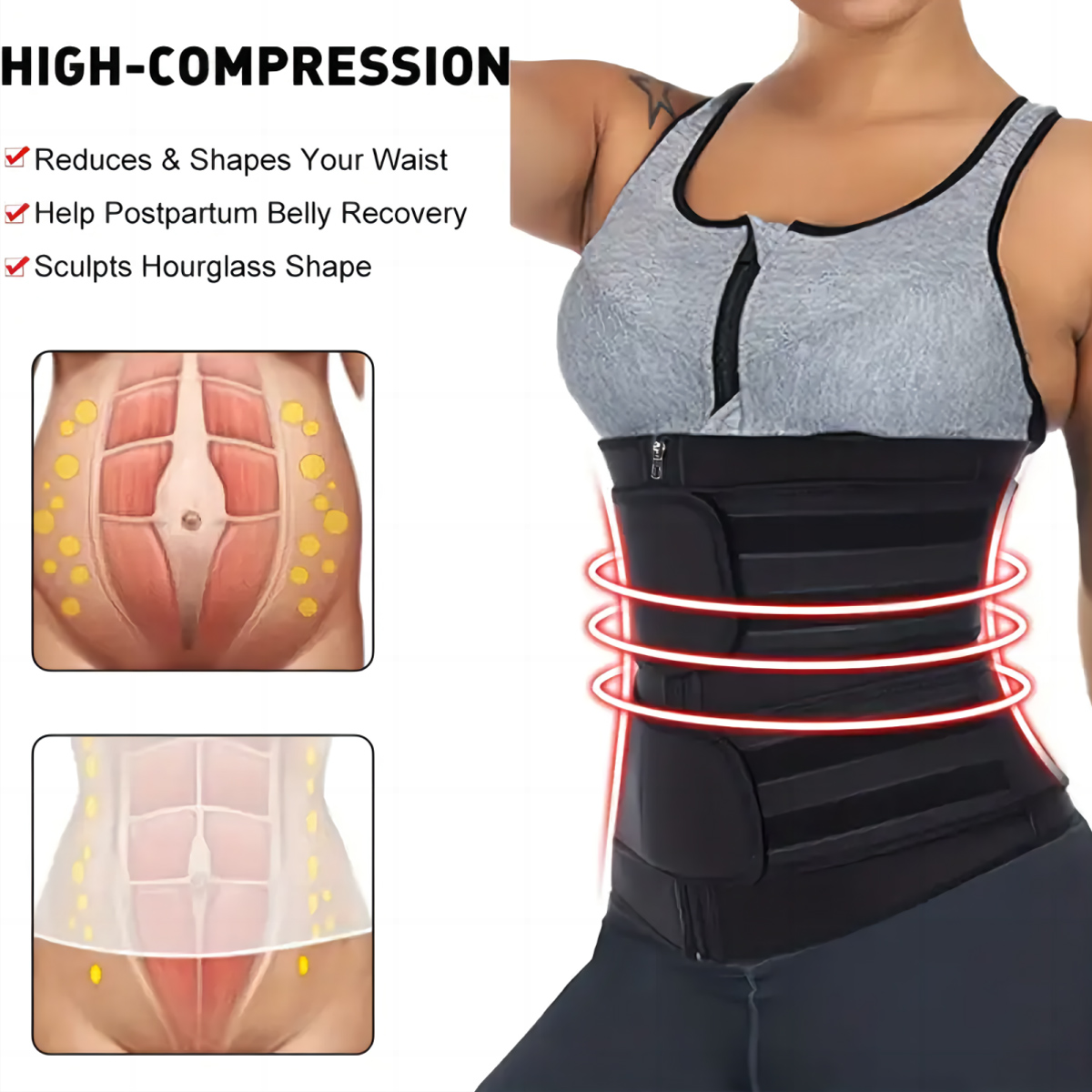 Faja Reductora de Cintura para - Sweat Waist Trainer Belt Neoprene reseña y precio