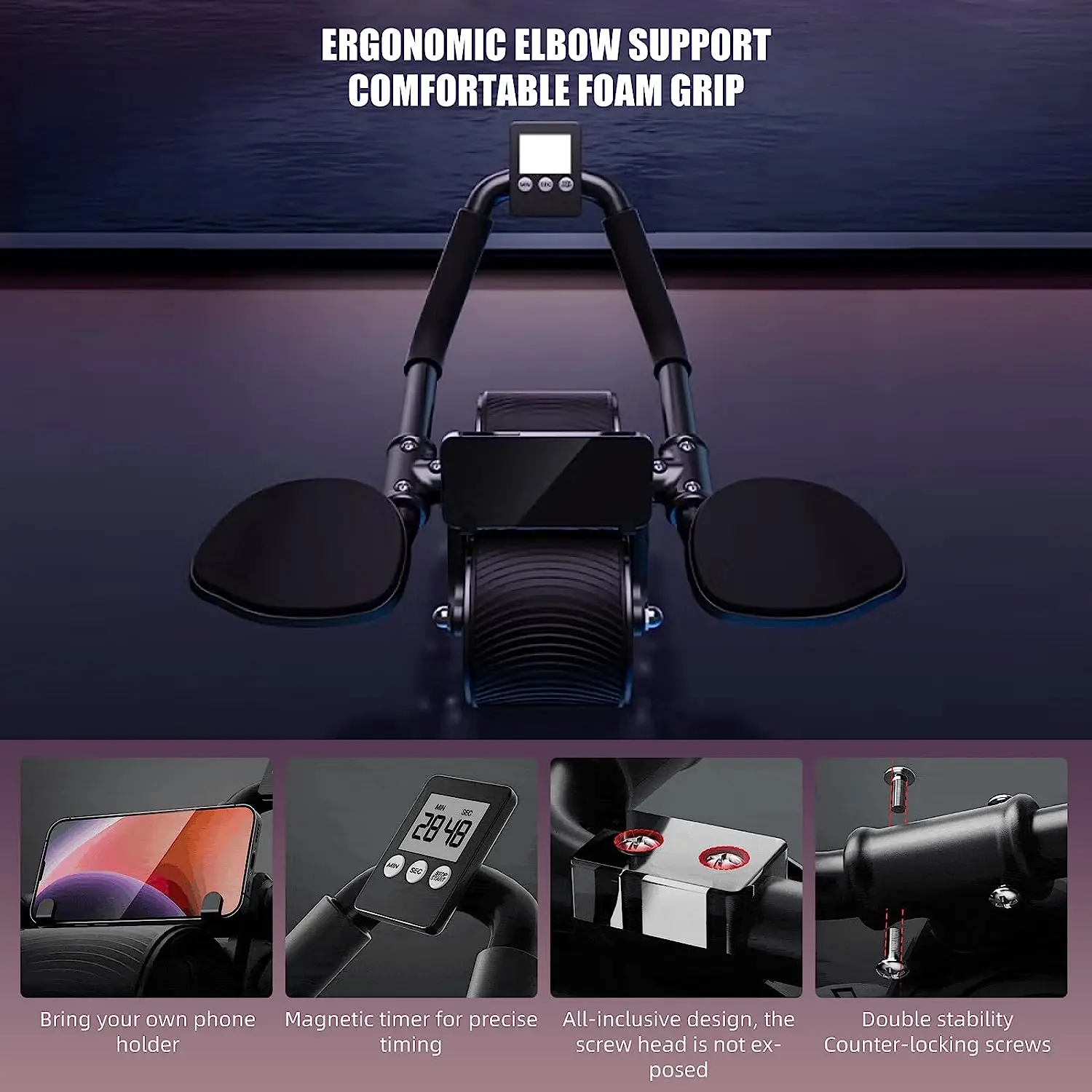 Rueda Abdominal con Soporte pa - Ab Roller Wheel With Elbow Support reseña y precio