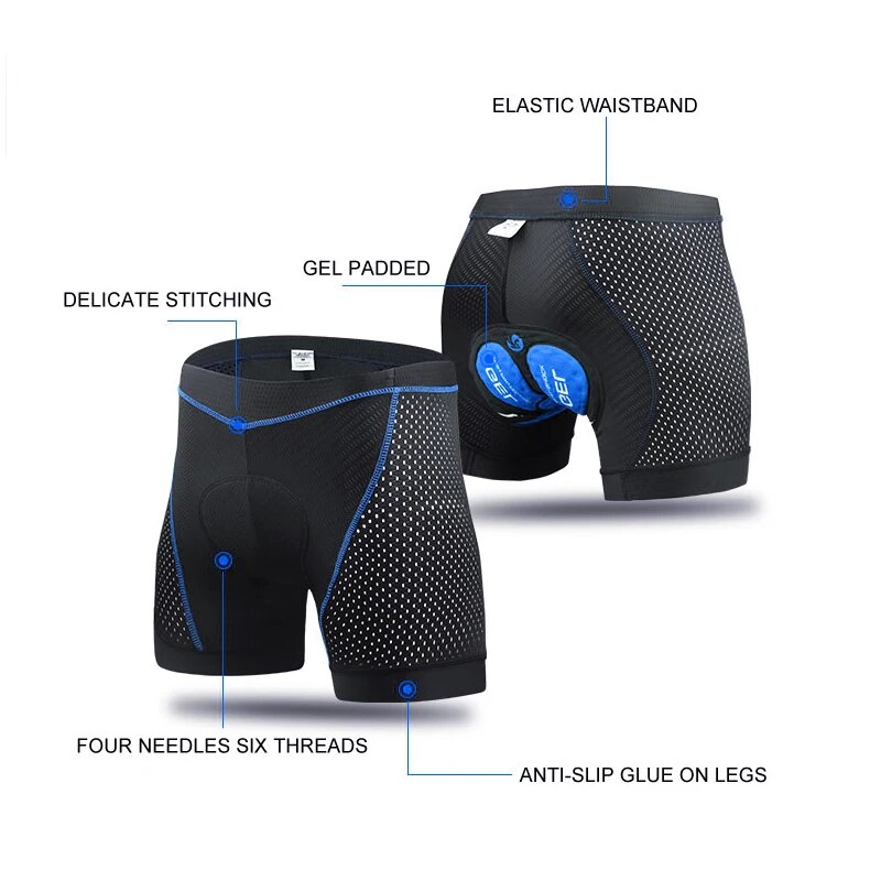 X-TIGER ropa interior de cicli - Padded Cycling Shorts 5D Gel reseña y precio