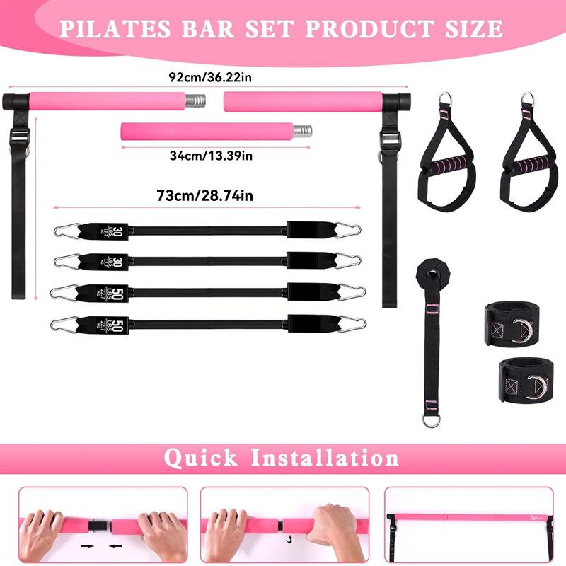 Kit de barra de Pilates multif - Pilates Bar Kit With Resistance Bands reseña y precio