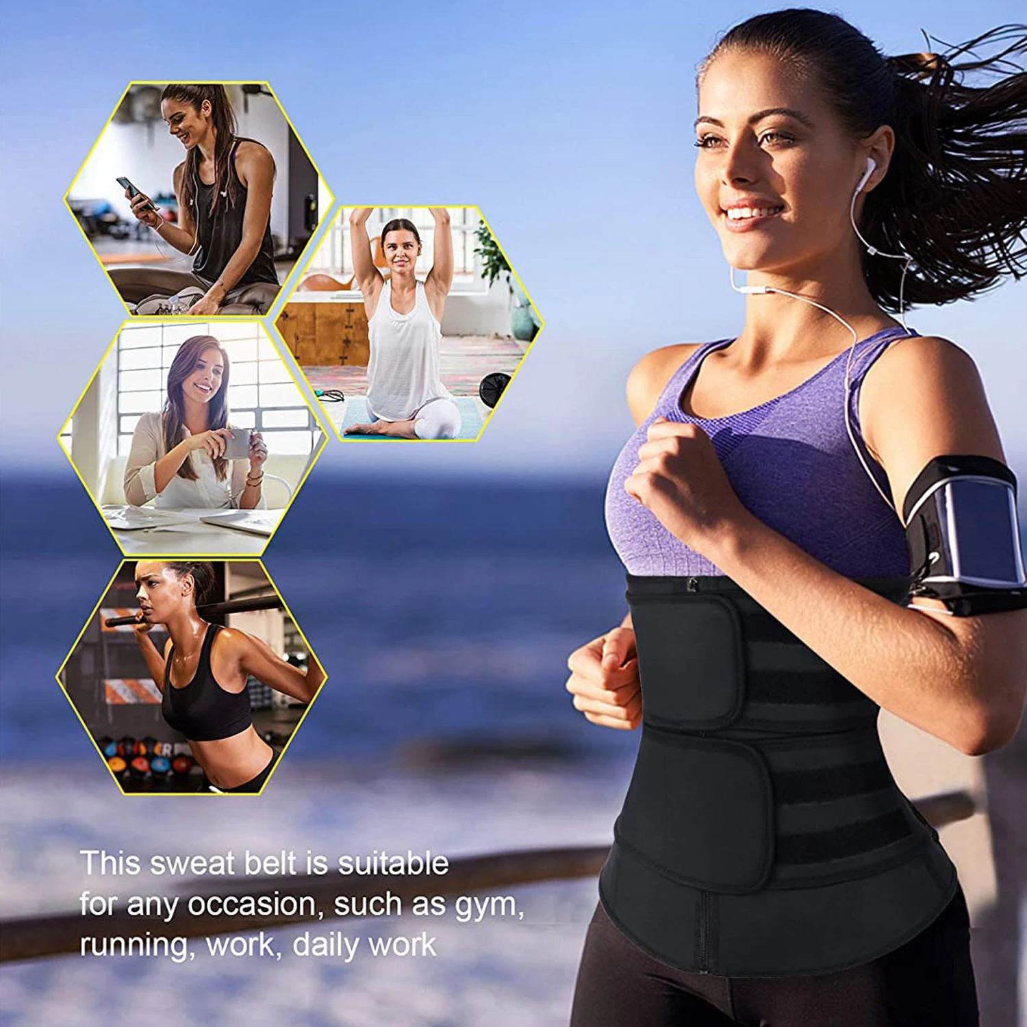 Neopren Entrenador de cintura  - Sweat Waist Trainer Belt Neoprene reseña y precio