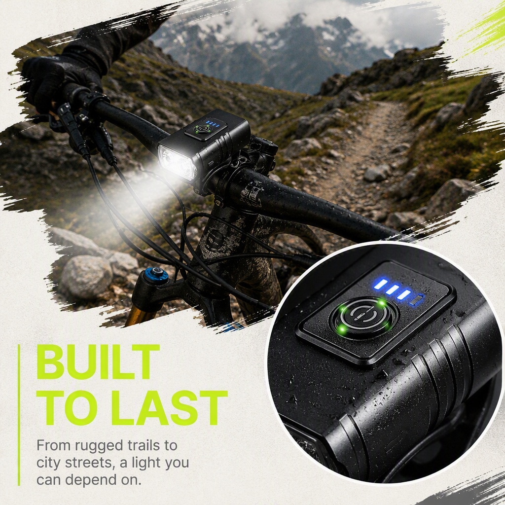 Luz de bicicleta recargable po - Rechargeable Bicycle Headlight 1000 Lumen reseña y precio