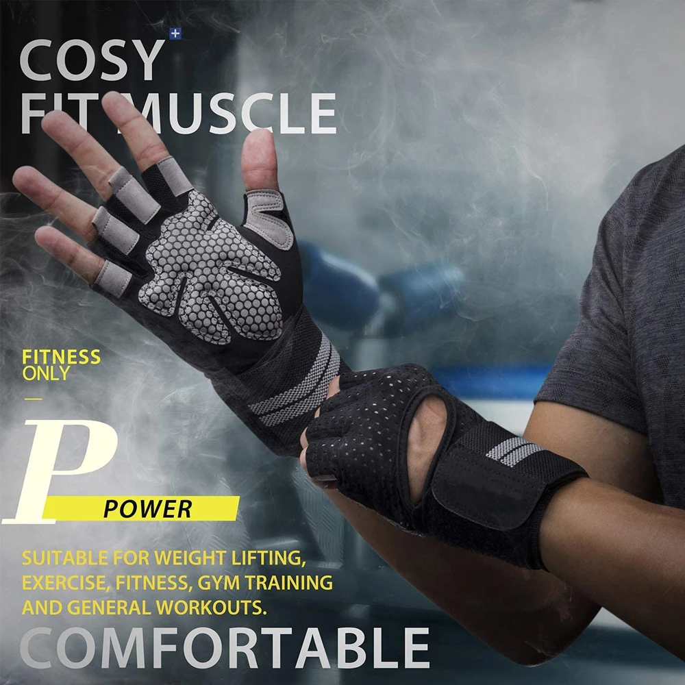 1 par de guantes de gimnasio d - Wrist Wraps Weightlifting Support reseña y precio