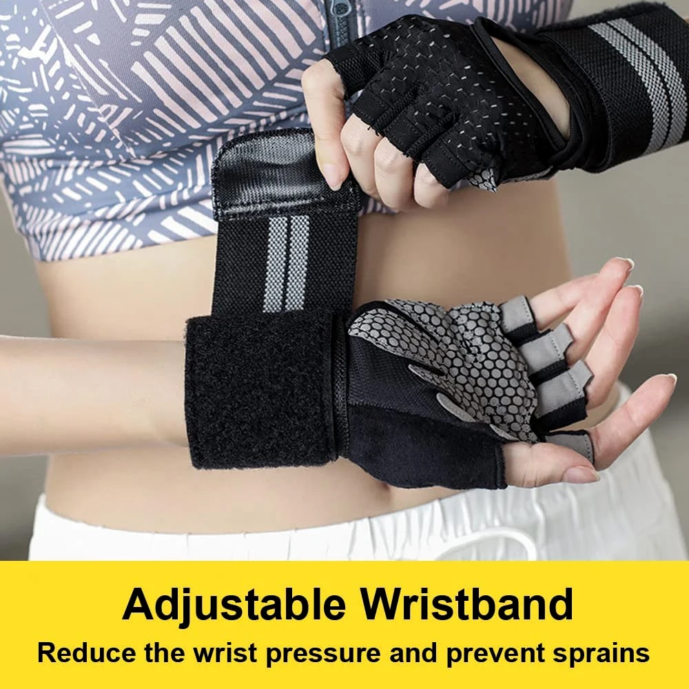 1 par de guantes de gimnasio d - Wrist Wraps Weightlifting Support reseña y precio