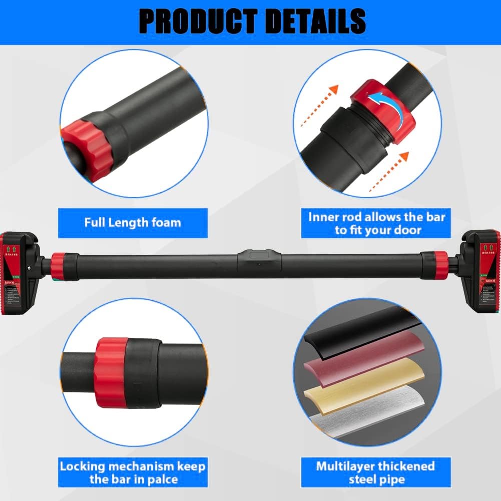 Barra de dominadas ajustable p - Door Pull Up Bar No Screw reseña y precio