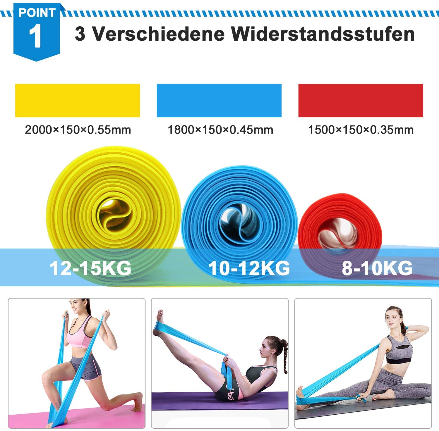 Bandas Elasticas Fitness, 3 Pi - Pilates Bar Kit With Resistance Bands reseña y precio